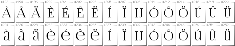 Holländisch - Zusätzliche Zeichen in der Schrift FoglihtenNo06