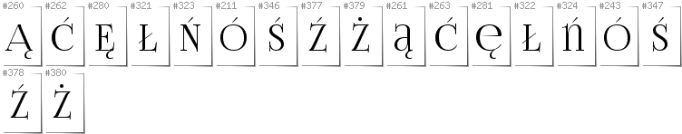 Polish - Additional glyphs in font FoglihtenNo06