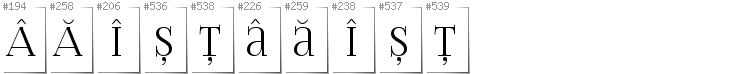 Romanian - Additional glyphs in font FoglihtenNo06