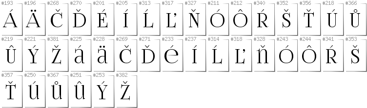 Słowacki - Dodatkowe glify w foncie FoglihtenNo06