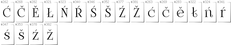 Niedersorbisch - Zusätzliche Zeichen in der Schrift FoglihtenNo07