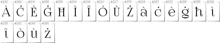 Maltesisch - Zusätzliche Zeichen in der Schrift FoglihtenNo07