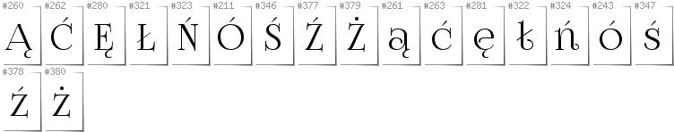 Polish - Additional glyphs in font FoglihtenNo07