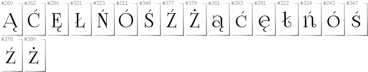 Polnisch - Zusätzliche Zeichen in der Schrift FoglihtenNo07