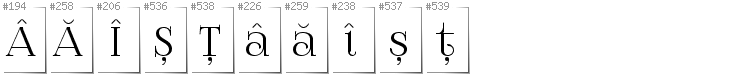 Romanian - Additional glyphs in font FoglihtenNo07