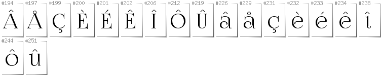 Walloon - Additional glyphs in font FoglihtenNo07