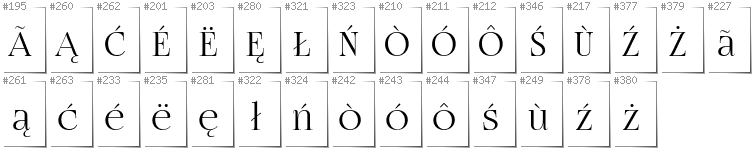 Kaschubisch - Zusätzliche Zeichen in der Schrift FogtwoNo5