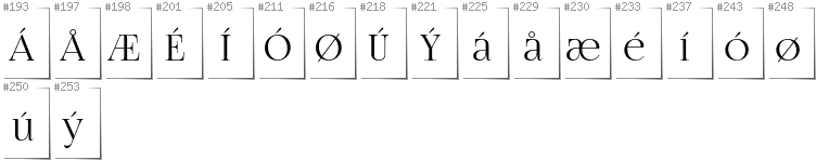 Dänisch - Zusätzliche Zeichen in der Schrift FogtwoNo5