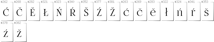 Upper Sorbian - Additional glyphs in font FogtwoNo5