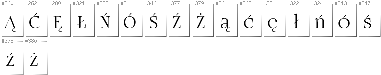 Polish - Additional glyphs in font FogtwoNo5