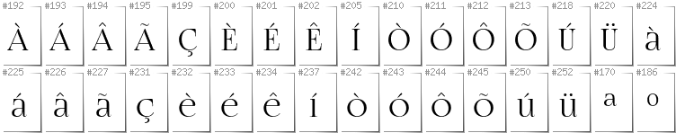 Portugiesisch - Zusätzliche Zeichen in der Schrift FogtwoNo5