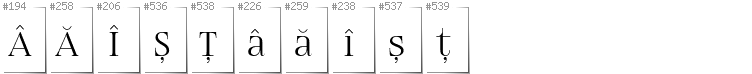 Romanian - Additional glyphs in font FogtwoNo5