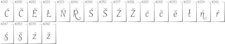 Niedersorbisch - Zusätzliche Zeichen in der Schrift Garineldo