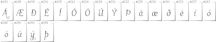 Isländisch - Zusätzliche Zeichen in der Schrift Garineldo