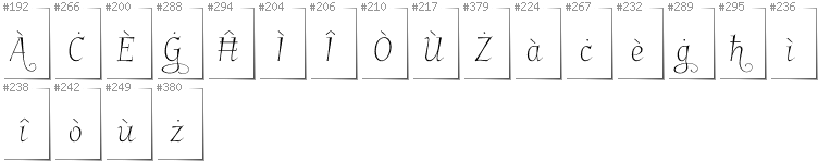 Maltesisch - Zusätzliche Zeichen in der Schrift Garineldo