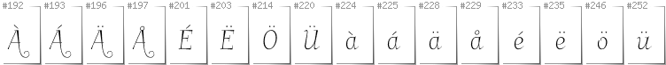 Swedish - Additional glyphs in font Garineldo