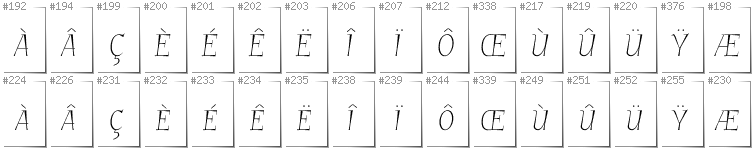 Französisch - Zusätzliche Zeichen in der Schrift GarineldoSC