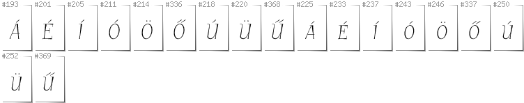 Ungarisch - Zusätzliche Zeichen in der Schrift GarineldoSC