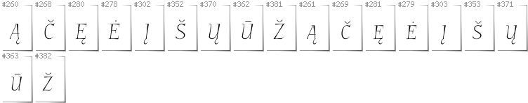 Litauisch - Zusätzliche Zeichen in der Schrift GarineldoSC