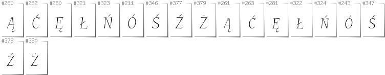 Polnisch - Zusätzliche Zeichen in der Schrift GarineldoSC