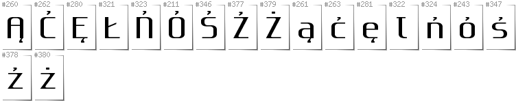 Polish - Additional glyphs in font Gputeks