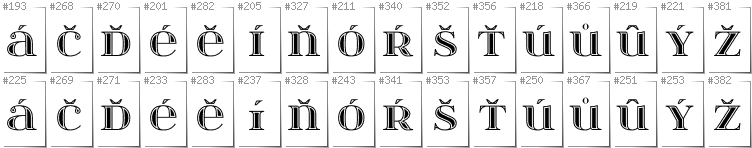 Czech - Additional glyphs in font Itsadzoke