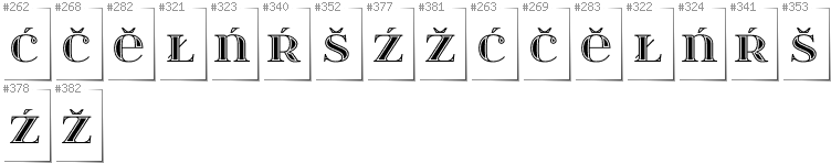 Upper Sorbian - Additional glyphs in font Itsadzoke