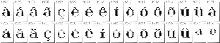 Portugese - Additional glyphs in font Itsadzoke