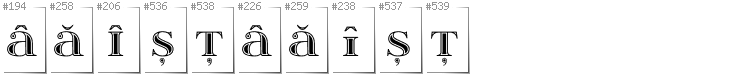 Romanian - Additional glyphs in font Itsadzoke