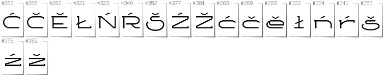 Upper Sorbian - Additional glyphs in font Ketosag