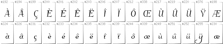 Französisch - Zusätzliche Zeichen in der Schrift Kleymissky