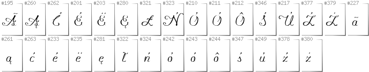Kashubian - Additional glyphs in font Konstytucyja