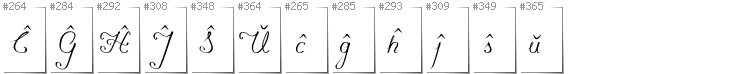 Esperanto - Additional glyphs in font Konstytucyja