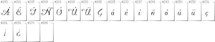 Spanish - Additional glyphs in font Konstytucyja