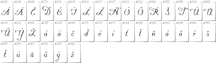 Slovakian - Additional glyphs in font Konstytucyja