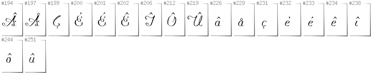 Walloon - Additional glyphs in font Konstytucyja