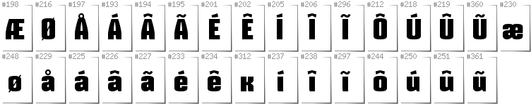 Greenlandic - Additional glyphs in font Mikodacs