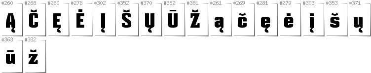 Litauisch - Zusätzliche Zeichen in der Schrift Mikodacs