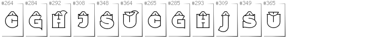 Esperanto - Dodatkowe glify w foncie Namskout