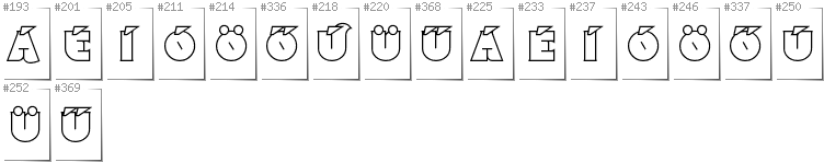 Hungarian - Additional glyphs in font Namskout