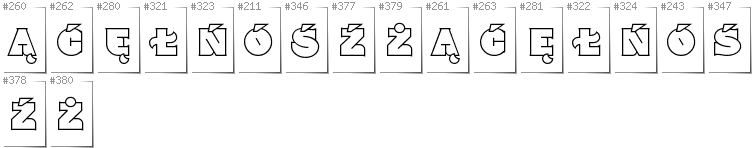 Polnisch - Zusätzliche Zeichen in der Schrift Namskout