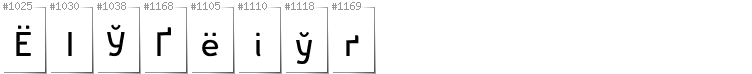 Belarusan Cyrillic - Additional glyphs in font Nikodecs