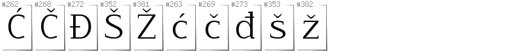 Bosnian - Additional glyphs in font NoName02