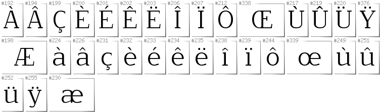 Französisch - Zusätzliche Zeichen in der Schrift NoName02