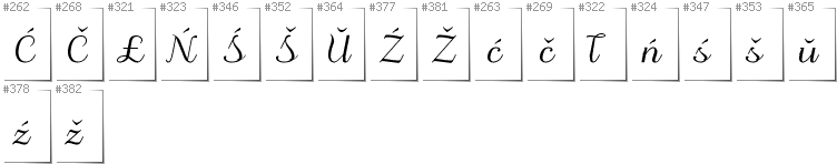 Weißrussisch Lacinka - Zusätzliche Zeichen in der Schrift Odstemplik