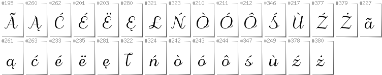 Kaschubisch - Zusätzliche Zeichen in der Schrift Odstemplik