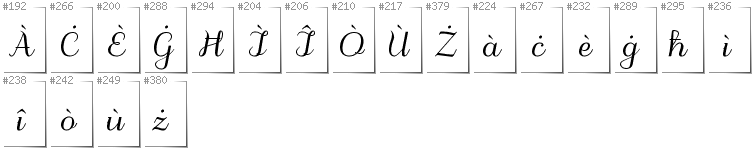 Maltesisch - Zusätzliche Zeichen in der Schrift Odstemplik