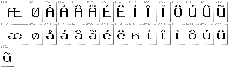 Greenlandic - Additional glyphs in font Okolaks