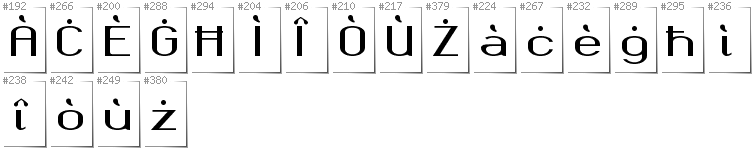 Maltesisch - Zusätzliche Zeichen in der Schrift Okolaks