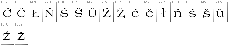 Weißrussisch Lacinka - Zusätzliche Zeichen in der Schrift Prida01